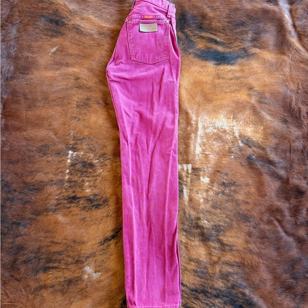Vintage Burgundy Wrangler Cowboy Cut Jeans